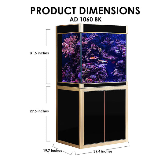 Aqua Dream Aquarium - Black & Gold (100 Gallon)